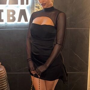 Alieva black long sleeve dress